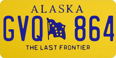 AK license plate GVQ864