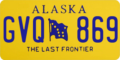 AK license plate GVQ869
