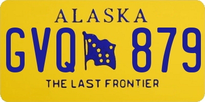 AK license plate GVQ879