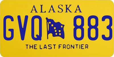 AK license plate GVQ883