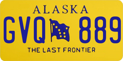 AK license plate GVQ889
