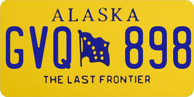 AK license plate GVQ898
