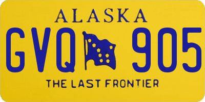 AK license plate GVQ905
