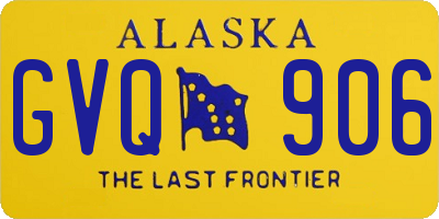 AK license plate GVQ906