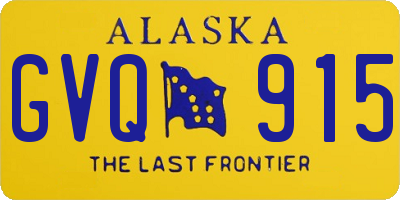 AK license plate GVQ915