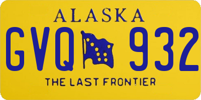 AK license plate GVQ932