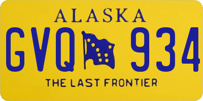 AK license plate GVQ934