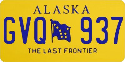 AK license plate GVQ937