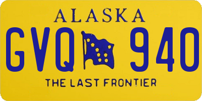 AK license plate GVQ940
