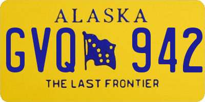 AK license plate GVQ942