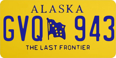 AK license plate GVQ943
