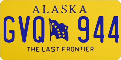 AK license plate GVQ944