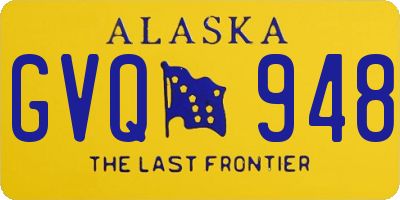 AK license plate GVQ948