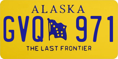 AK license plate GVQ971