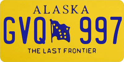 AK license plate GVQ997