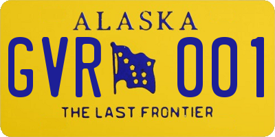 AK license plate GVR001