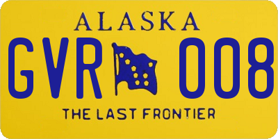 AK license plate GVR008