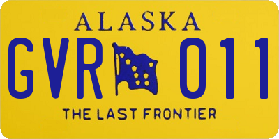 AK license plate GVR011