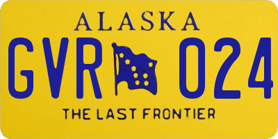 AK license plate GVR024
