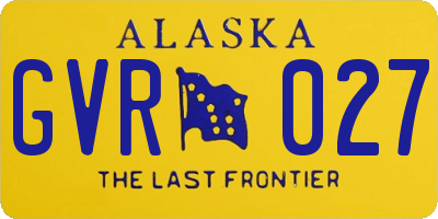 AK license plate GVR027