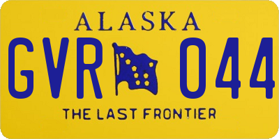 AK license plate GVR044