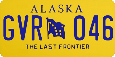 AK license plate GVR046