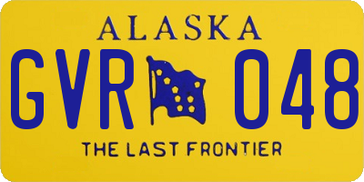AK license plate GVR048
