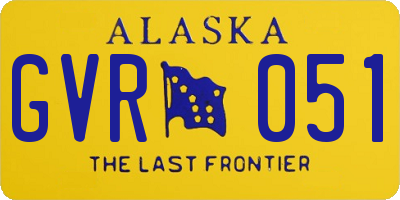 AK license plate GVR051