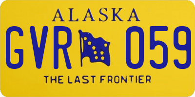 AK license plate GVR059