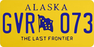 AK license plate GVR073