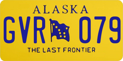 AK license plate GVR079