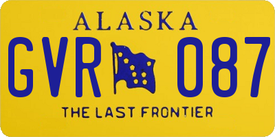 AK license plate GVR087
