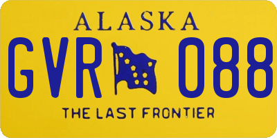 AK license plate GVR088