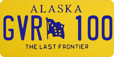 AK license plate GVR100