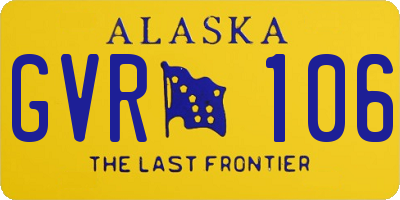 AK license plate GVR106