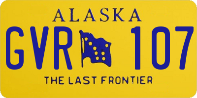 AK license plate GVR107