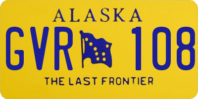 AK license plate GVR108