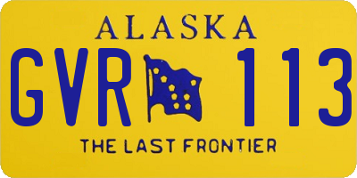 AK license plate GVR113