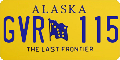 AK license plate GVR115