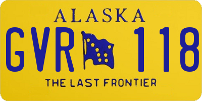 AK license plate GVR118