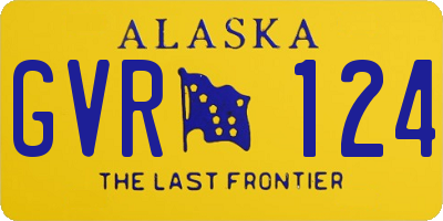 AK license plate GVR124