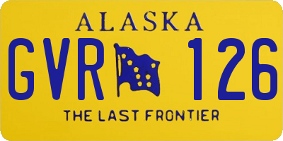AK license plate GVR126