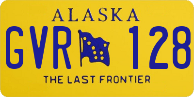 AK license plate GVR128