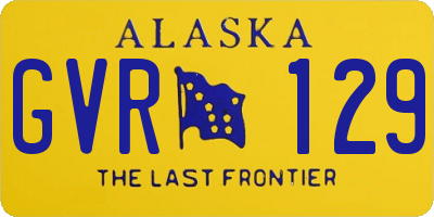 AK license plate GVR129