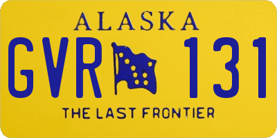 AK license plate GVR131