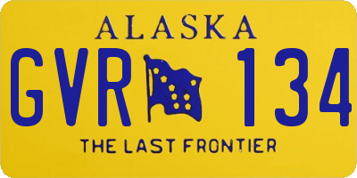 AK license plate GVR134
