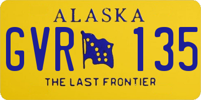 AK license plate GVR135