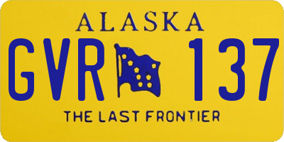 AK license plate GVR137