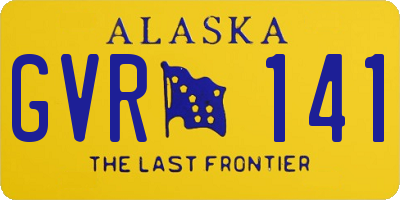 AK license plate GVR141