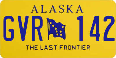 AK license plate GVR142